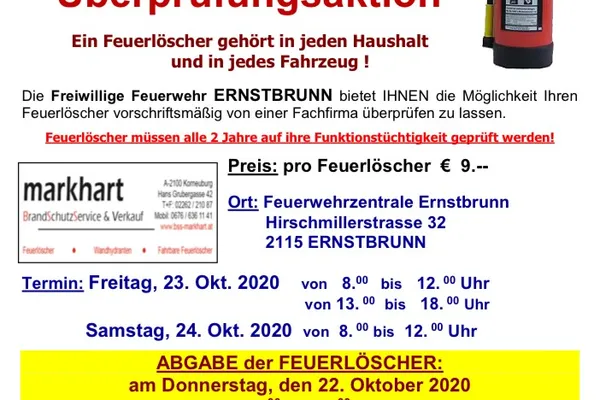 Feuerlöscherüberprüfung 2020