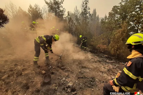 Waldbrandeinsatz in Nordmazedonien.