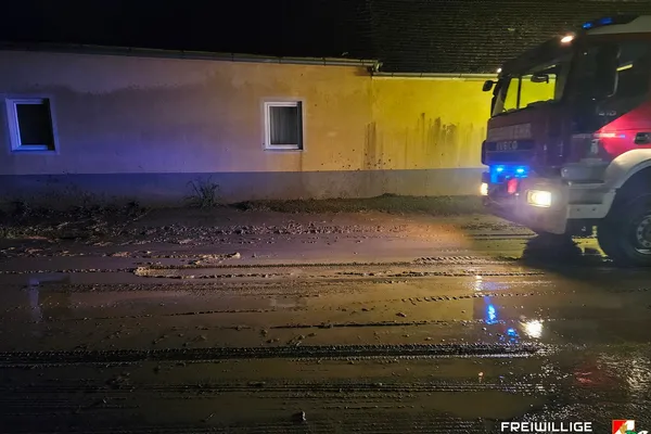 Unwettereinsatz in Gebmanns, Bundesstraße 6