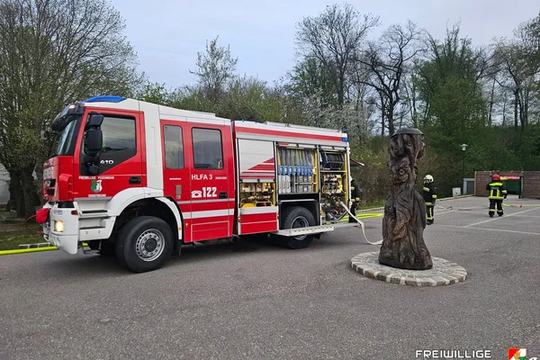 Waldbrandübung beim Kindergarten